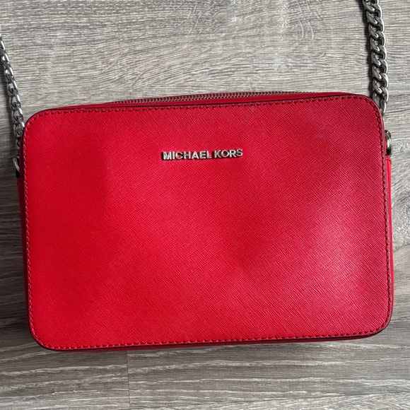 Michael Kors Vibrant Red Crossbody Bag - Picture 2 of 6